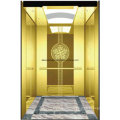 Passenger Elevator Lift Home Elevator Lift Gold Mirror Etching Hl-X-044